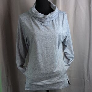 Apana Heather Gray Cowl Neck Sweater
